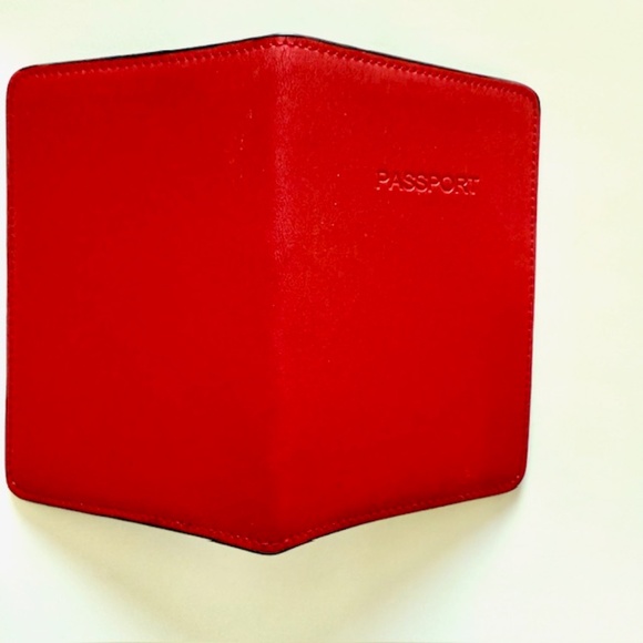 Red Leather Passport Cover - Picture 6 of 7